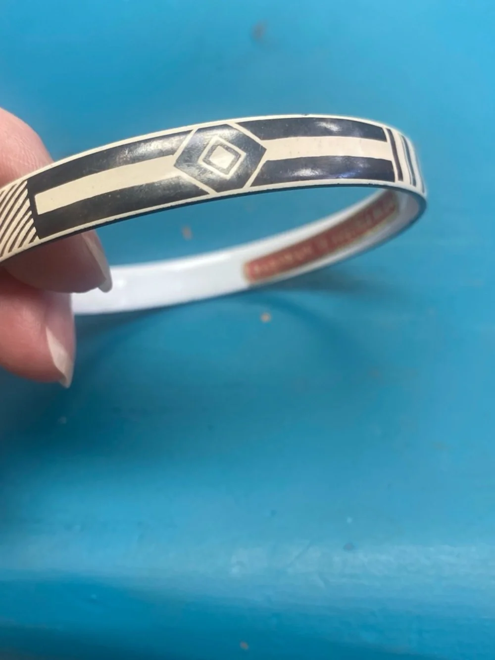 Vintage Michaela Frey Bracelet with Black Inlay